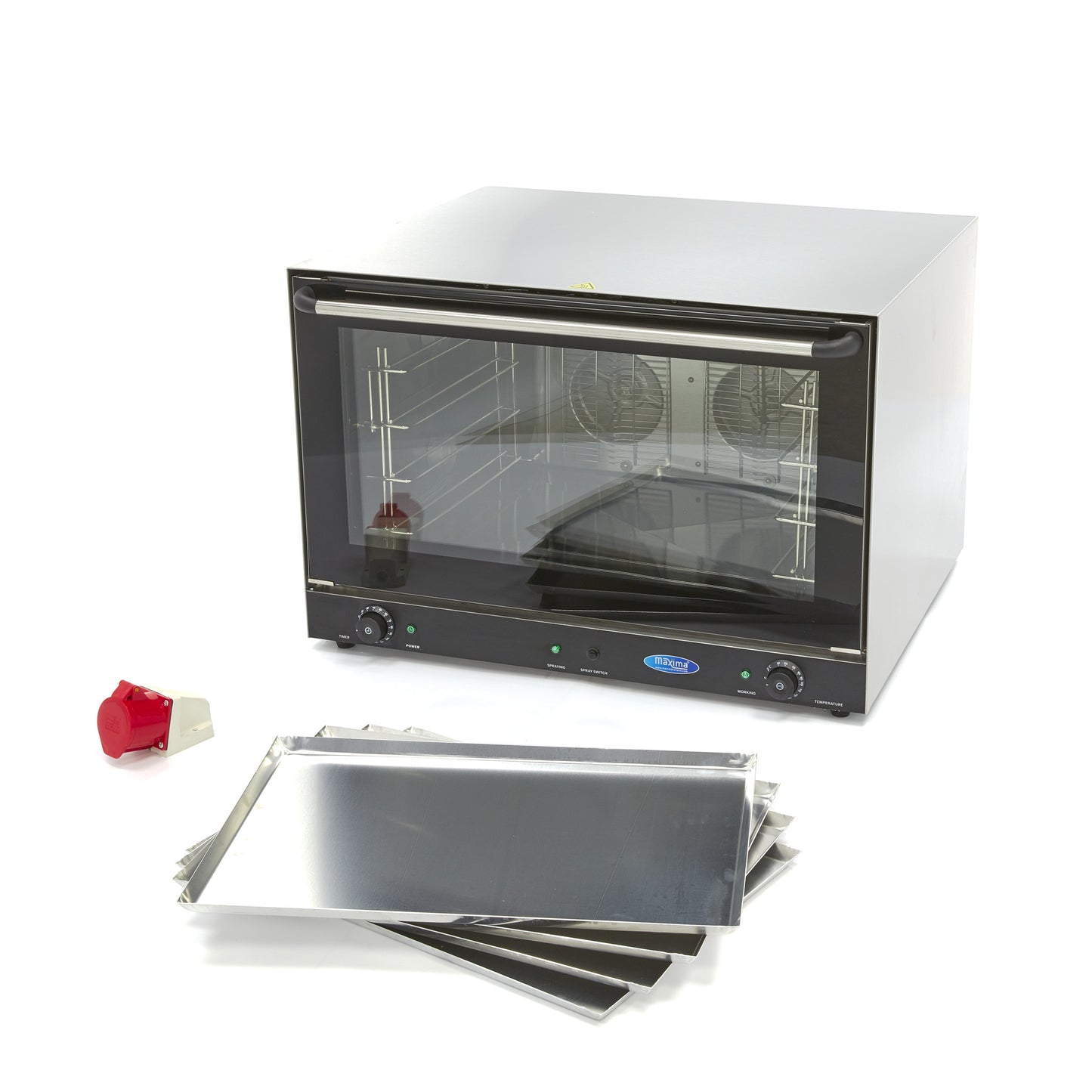 Heteluchtoven - Stomen - 4 Bakplaten (60 x 40 cm) - 400V
