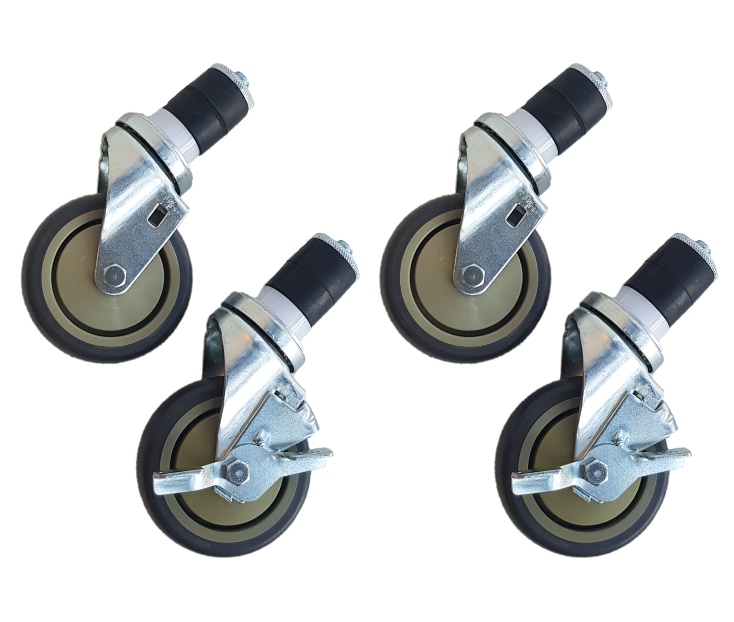 Werktafel wielen 4 stuks- 2 met rem - 4 inch / 10,2 cm