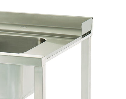 Spoeltafel - 90 x 75 cm - Aanvoer Vaatwasser Rechts - incl. Wasbak