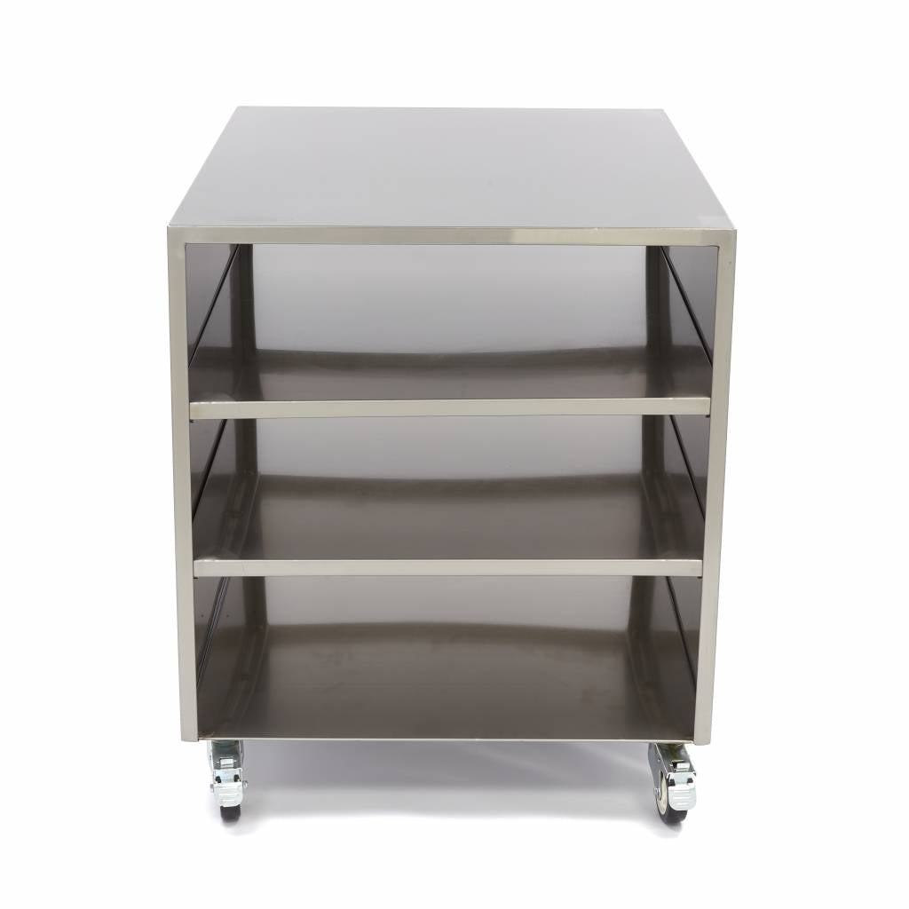 Onderstel RVS - 60 x 80 cm - 120 Kg Draagvermogen - Zwenkwielen