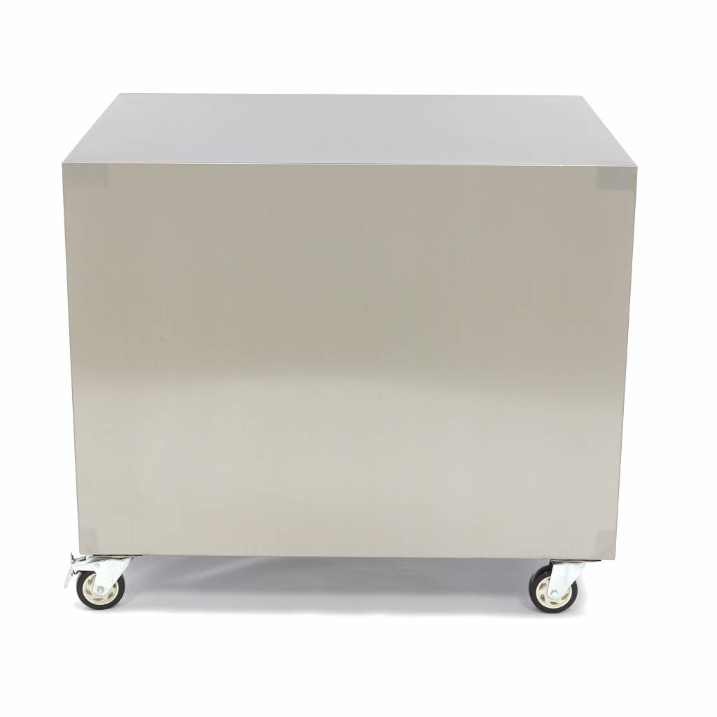 Onderstel RVS - 60 x 80 cm - 120 Kg Draagvermogen - Zwenkwielen