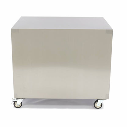 Onderstel RVS - 60 x 80 cm - 120 Kg Draagvermogen - Zwenkwielen