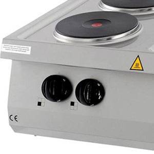 Heavy Duty Kookplaat - 4 Pitten - Dubbel - 70 cm Diep - Elektrisch