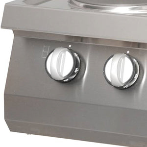 Heavy Duty Kookplaat - 2 Pitten - Enkel - 70 cm Diep - Elektrisch
