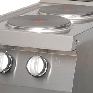 Heavy Duty Kookplaat - 2 Pitten - Enkel - 70 cm Diep - Elektrisch