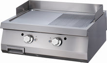 Heavy Duty Grillplaat - Half Gegroefd - Dubbel - 70 cm Diep - Gas