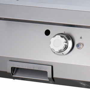 Heavy Duty Grillplaat - Half Gegroefd - Dubbel - 70 cm Diep - Gas