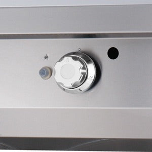 Heavy Duty Grillplaat - Half Gegroefd - Dubbel - 70 cm Diep - Gas