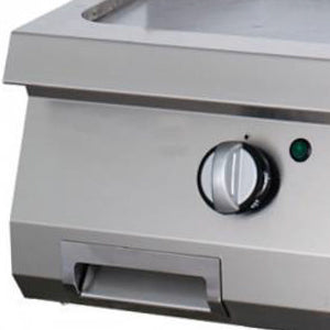 Heavy Duty Grillplaat - Half Gegroefd Chroom - Dubbel - 70 cm Diep - Gas