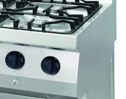 Heavy Duty Fornuis - 4 Pitten - Dubbel - 70 cm Diep - 31 kW - Gas met Oven