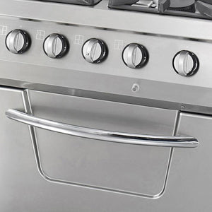 Heavy Duty Fornuis - 4 Pitten - Dubbel - 70 cm Diep - 37 kW - Gas incl. Oven