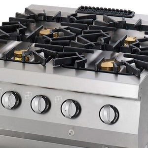 Premium Fornuis - 4 Pitten - Dubbel - 90 cm Diep - incl. Oven - Gas