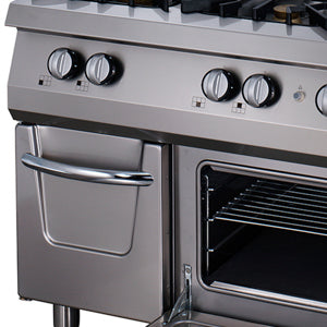 Premium Fornuis - 6 Pitten - Driedubbel - 90 cm Diep - incl. Oven - Gas