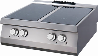 Premium Kookplaat - 4 Pitten - Infrarood - Dubbel - 90 cm Diep - Elektrisch