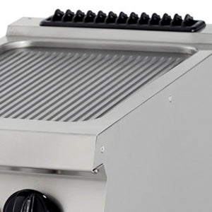 Premium Grillplaat - Gegroefd Chroom - Enkel - 90 cm Diep - Gas