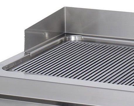 Premium Grillplaat - Gegroefd Chroom - Dubbel - 90 cm Diep - Gas