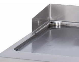 Premium Grillplaat - Glad Chroom - Enkel - 90 cm Diep - Elektrisch