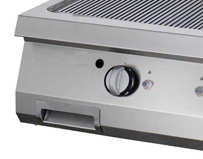 Premium Grillplaat - Gegroefd - Dubbel - 90 cm Diep - Elektrisch