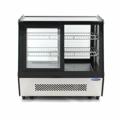 Gebaksvitrine - 125 L - 71 cm - Schuifdeuren Voor en Achter