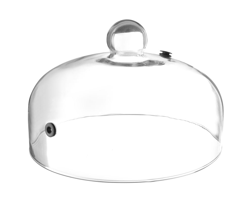 Glazen stolp met ventilatieopening, HENDI, Serveerstolp, ⌀260x(H)175mm