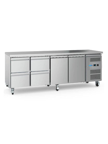 Koelwerkbank - 223 cm - 4 Deuren