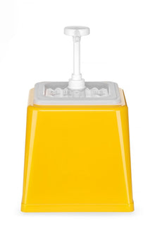 Sausdispenser met pomp, HENDI, 2,5L, Geel, 230x210x(H)327mm