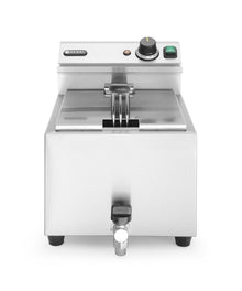 Friteuse Profi Line met aftapkraan - 8 l, HENDI, Profi Line, 8L, Lichtgrijs, 230V/3500W, 305x515x(H)354mm