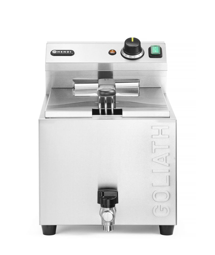 Friteuse XL met aftapkraan HENDI GOLIATH, HENDI, 10L, 400V/10200W, 300x585x(H)392mm