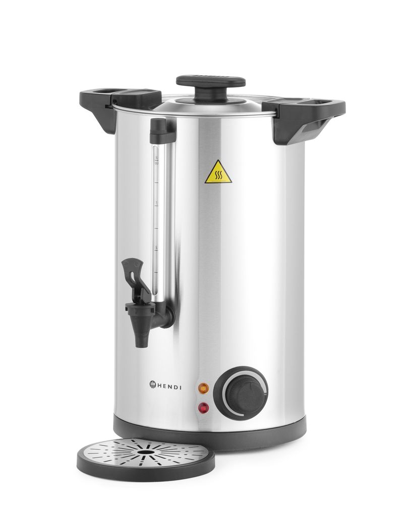 Warme dranken ketel dubbelwandig, HENDI, ≈ 60 kopjes in 40 min., 9L, 230V/1500W, 340x315x(H)430mm