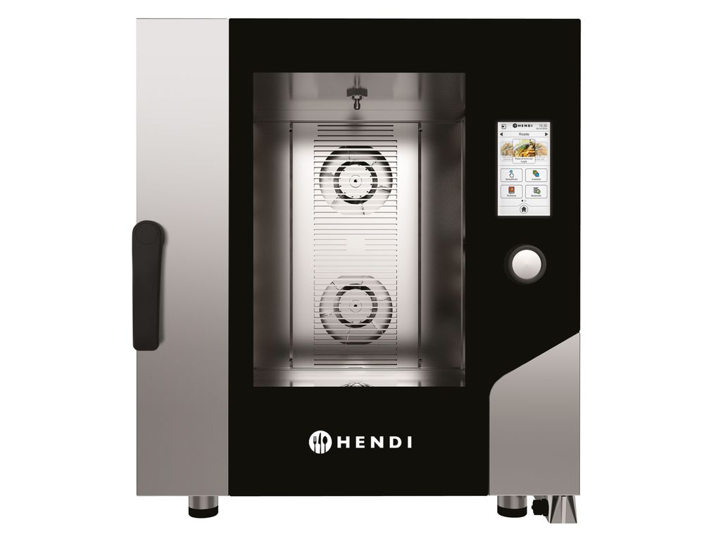 Convectiestoomoven – Touch 7 x GN 1/1, elektrisch, met directe stoom en een aanraakscherm, HENDI, 400V/11400W, 730x784x(H)850mm