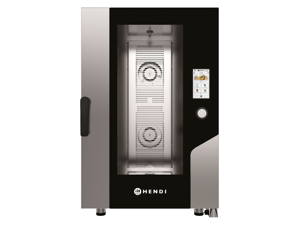 Heteluchtstoomoven – Touch 11 x GN 1/1, elektrisch, met directe stoom en een aanraakscherm, HENDI, 730x785x(H)1130mm
