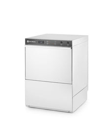 Vaatwasser 50x50 - elektronische bediening, HENDI, Budget Line, met afvoer en reinigingspomp, 400V/6600W, 570x600x(H)830mm