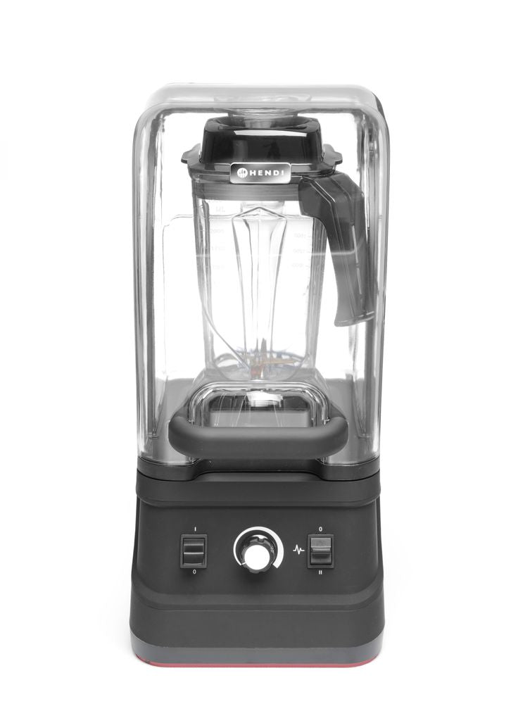 Bar blender met geluiddempende kap, HENDI, 2,5L, Zwart, 230V/1680W, 250x300x(H)540mm