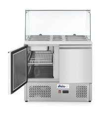 Saladette met 2 deuren en glazen vitrine 300L, Arktic, 169L, 230V/310W, 700x900x(H)1300mm