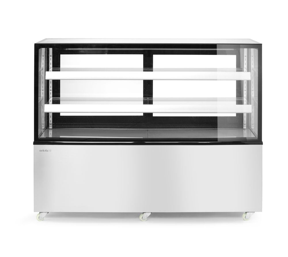 Koelvitrine met 2 schappen, Arktic, 230V/500W, 677x1524x(H)1230mm
