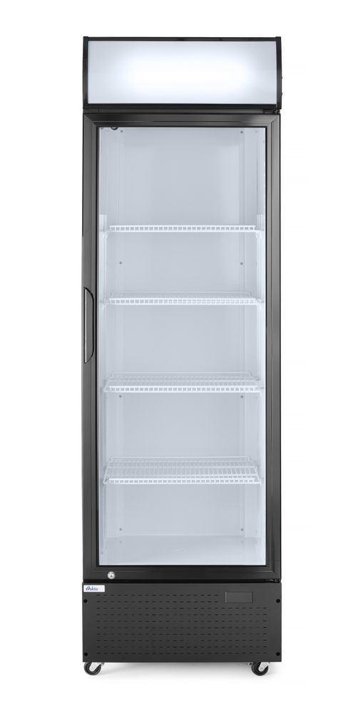 Backbar koelkast met lichtbak, enkele deur, Arktic, 254L, Zwart, 230V/250W, 578x605x(H)1980mm