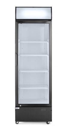 Backbar koelkast met lichtbak, enkele deur, Arktic, 254L, Zwart, 230V/250W, 578x605x(H)1980mm