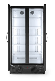 Backbar koelkast met dubbele deuren, Arktic, 384L, Zwart, 230V/365W, 940x635x(H)1983mm