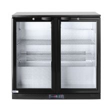 Backbar koelkast met dubbele deur, Arktic, 158L, Zwart, 230V/160W, 900x530x(H)865mm