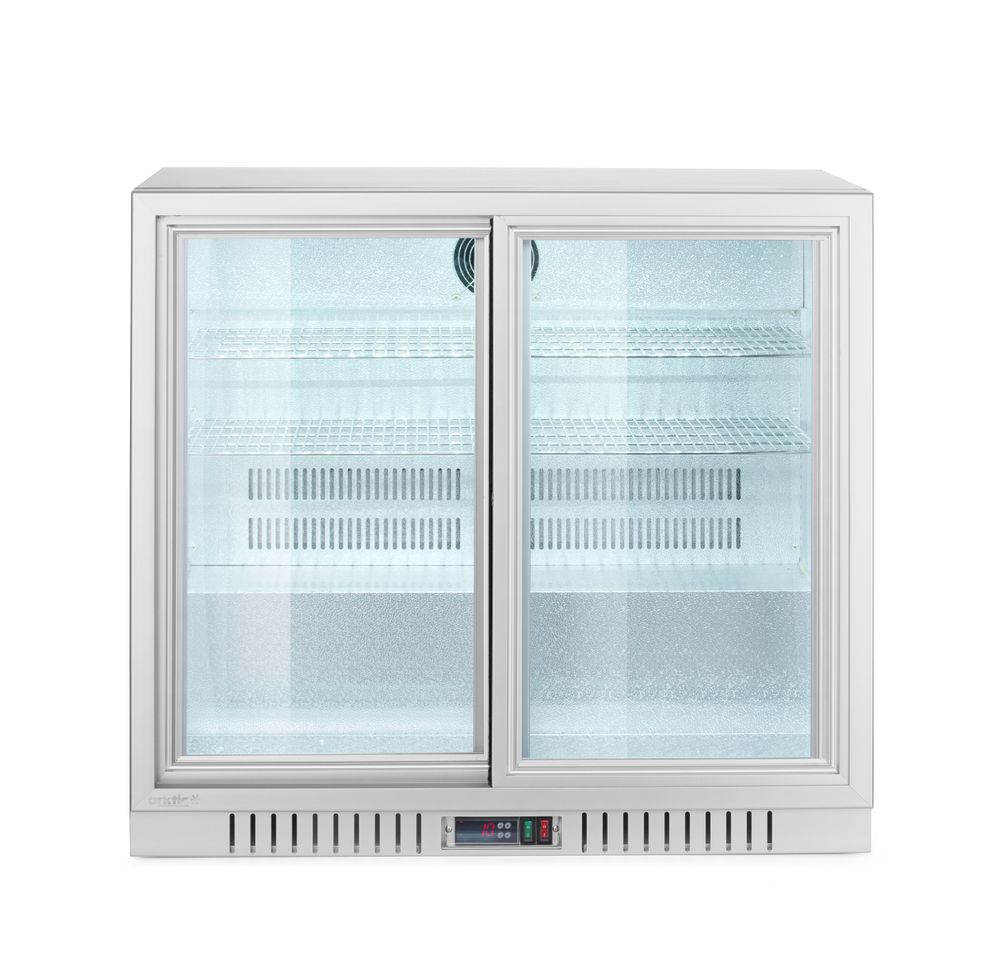 Backbar koelkast met 2 schuifdeuren, Arktic, 150L, Zilver, 230V/175W, 900x520x(H)840mm