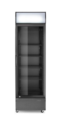 Backbar koelkast met lichtbak, enkele deur, Arktic, 254L, Zwart, 230V/250W, 605x578x(H)1980mm