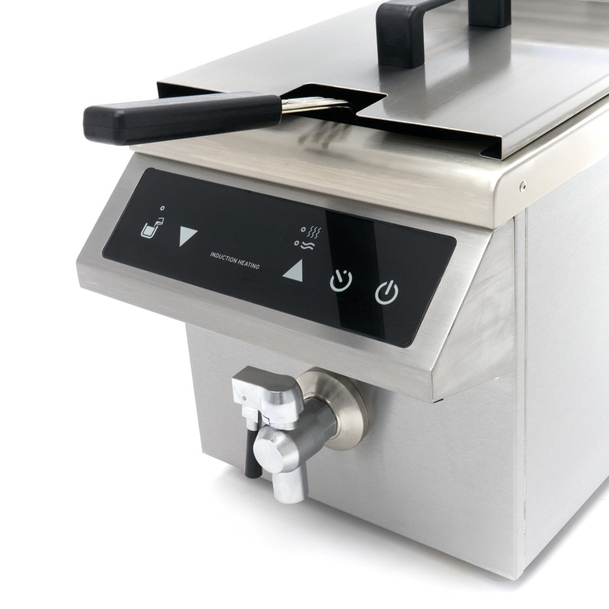 Frituurpan - 8 L - 1 Mand - Inductie - met Tapkraan