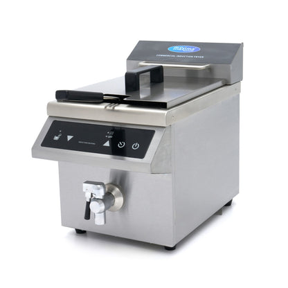Frituurpan - 8 L - 1 Mand - Inductie - met Tapkraan