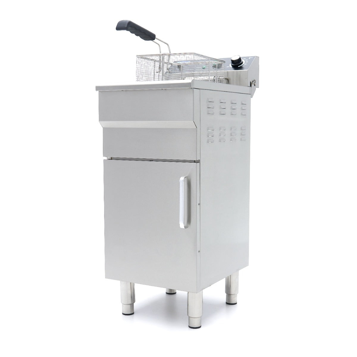 Frituurpan - 16 L - 1 Mand - met Tapkraan en Opbergruimte - 230V