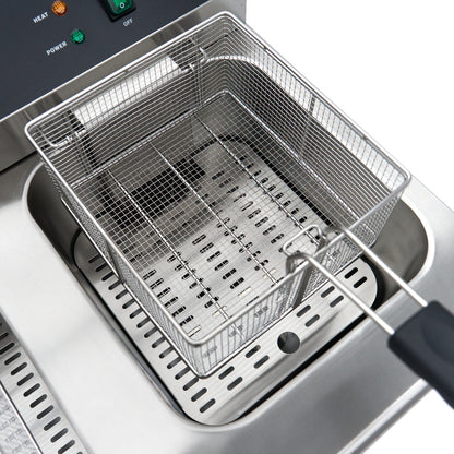 Frituurpan - 2 x 16 L - 2 Manden - met Tapkraan en Opbergruimte - 230V