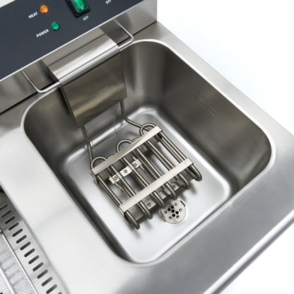 Frituurpan - 2 x 16 L - 2 Manden - met Tapkraan en Opbergruimte - 230V