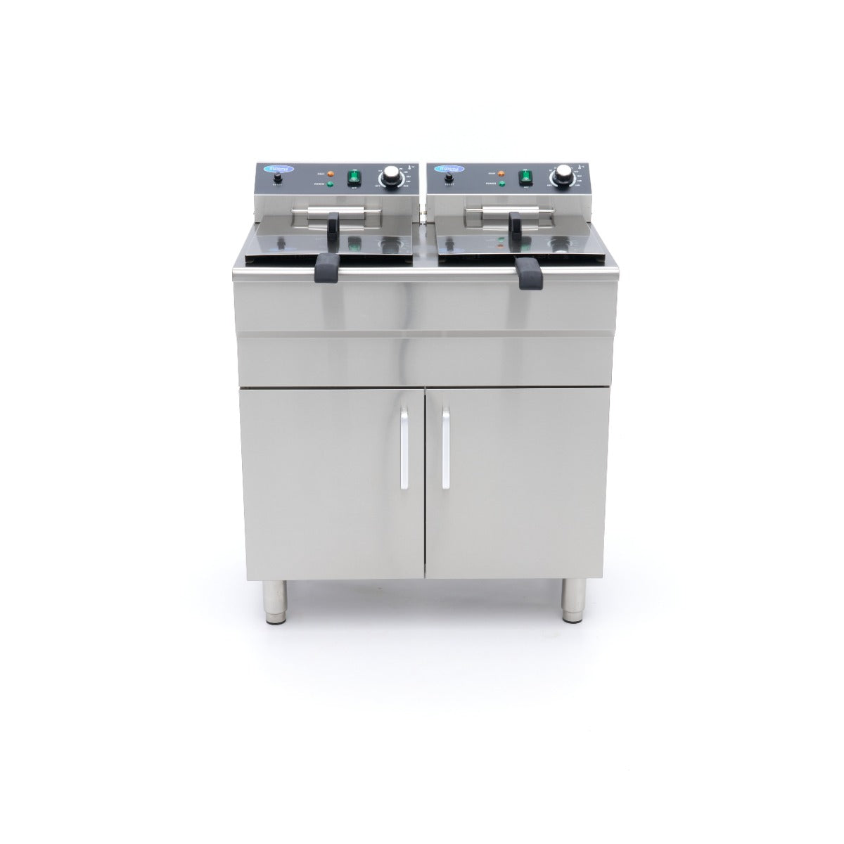 Frituurpan - 2 x 16 L - 2 Manden - met Tapkraan en Opbergruimte - 230V