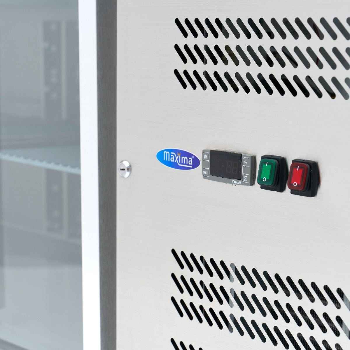 Koelwerkbank - 223 cm - 4 Glazen Deuren