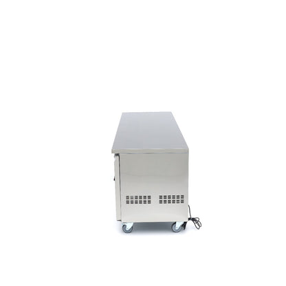 Koelwerkbank - 223 cm - 4 Glazen Deuren
