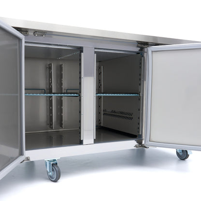 Koelwerkbank - 223 cm - 4 Deuren